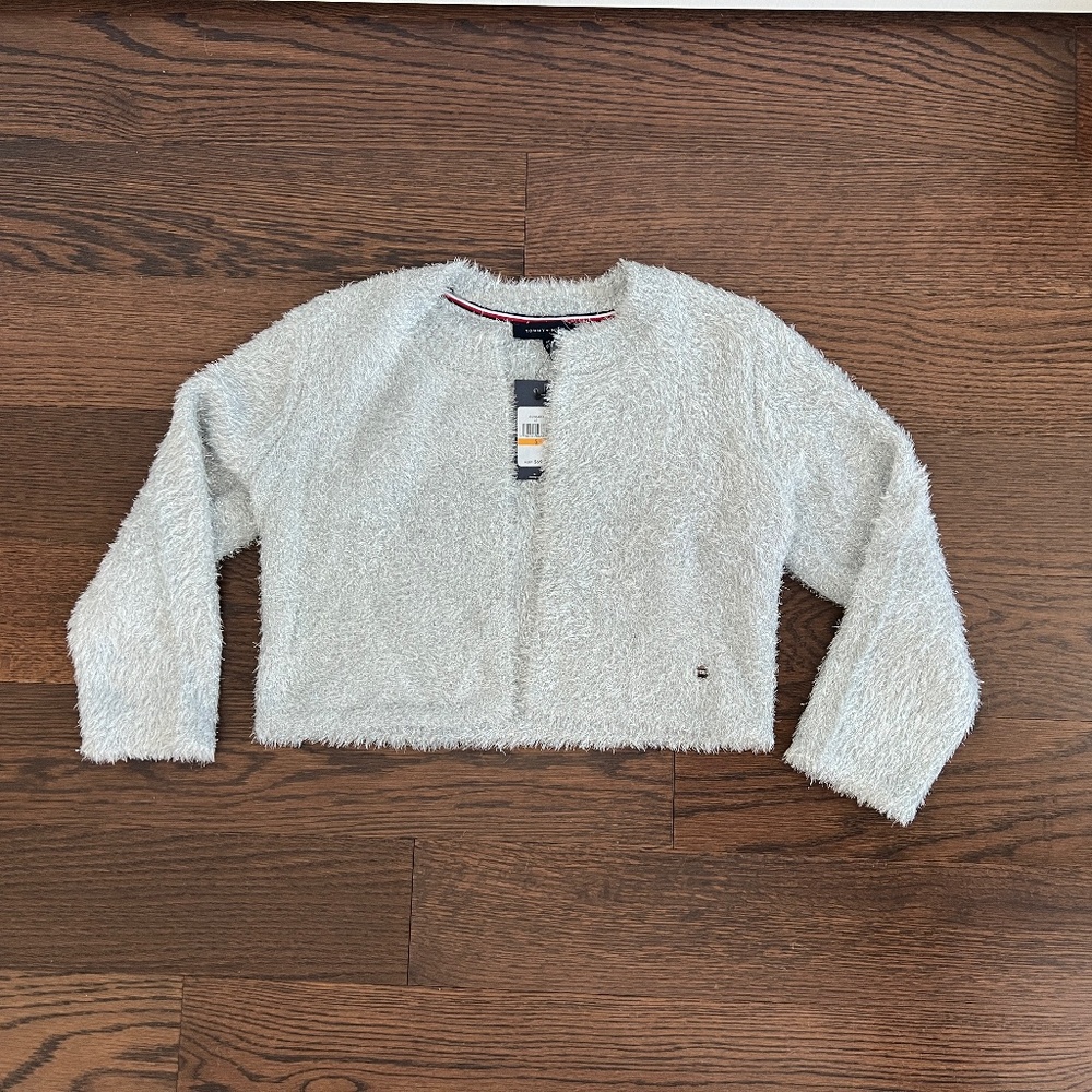NWT Silver Tommy Hilfiger Cardigan